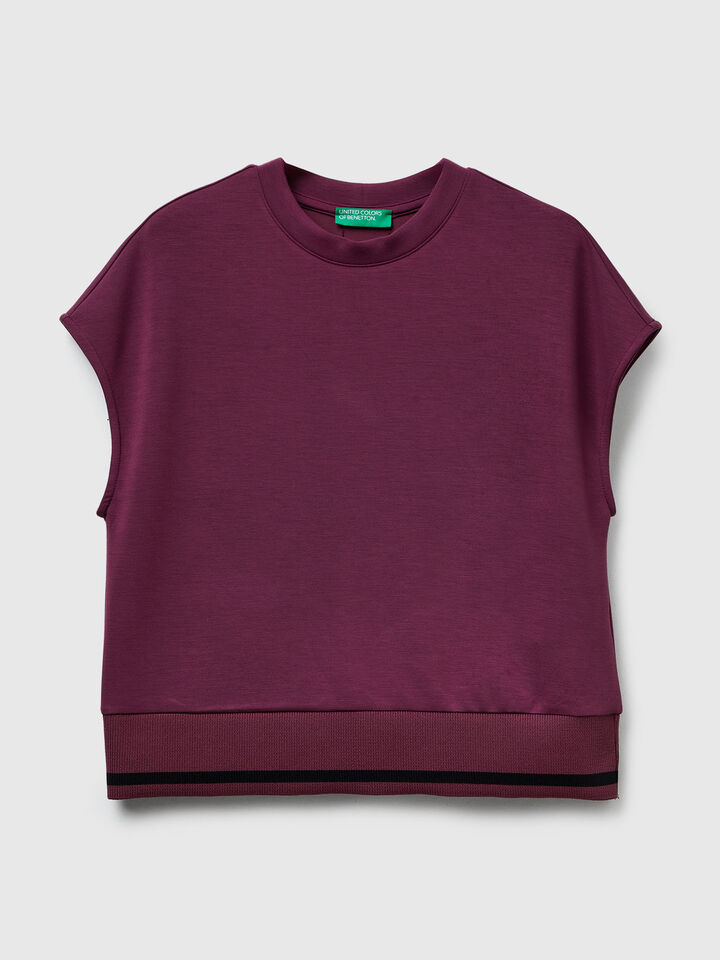 SLEEVELESS SWEATER Mujer image number 5